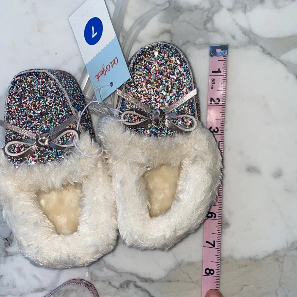 Cat & Jack glitter moccasins